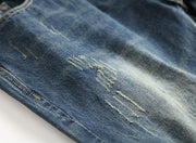 West Louis™ Dark Blue Color Printed Jeans  - West Louis