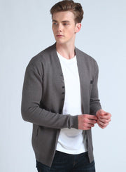 West Louis™ Middle-Long Length Solid Cardigan  - West Louis