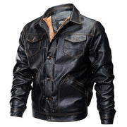 West Louis™ PU Leather Tactical Army Bomber Jacket