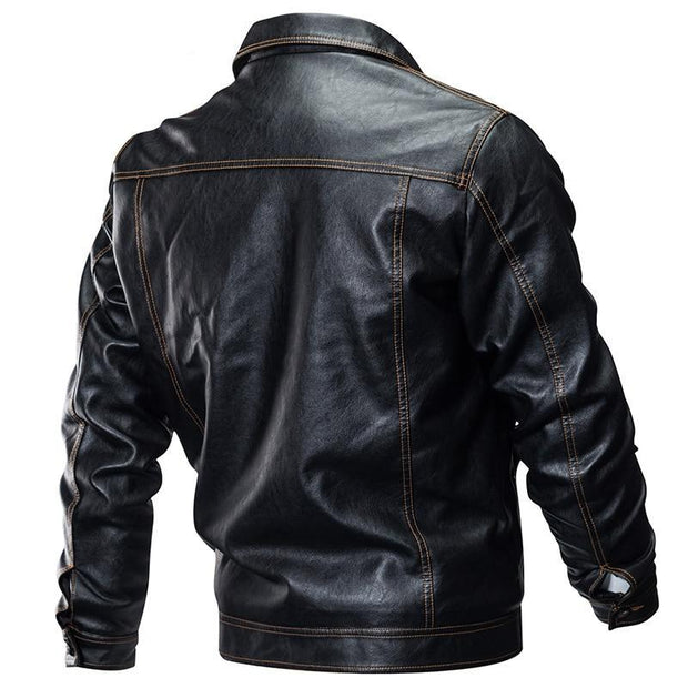 West Louis™ PU Leather Tactical Army Bomber Jacket