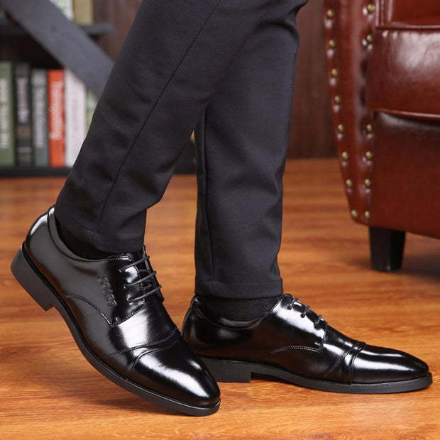 West Louis™ Oxfords Gentlemen Dress Leather Shoes  - West Louis