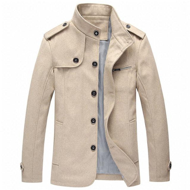 West Louis™ Winter Standing Collar Jacket Khaki / M - West Louis