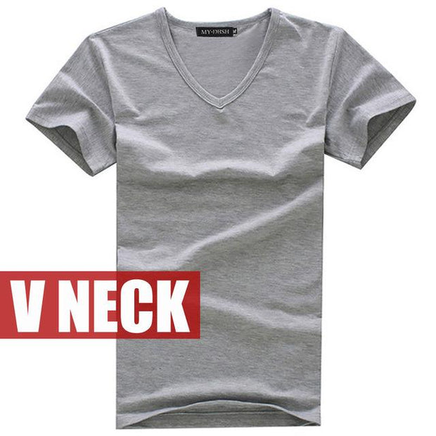 West Louis™ V-neck Cotton T-Shirt Gray / S - West Louis