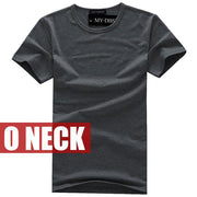 West Louis™ O-Neck Cotton T-Shirt Dark Gray / S - West Louis