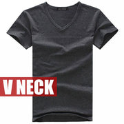 West Louis™ V-neck Cotton T-Shirt Dark Gray / S - West Louis