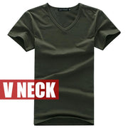 West Louis™ V-neck Cotton T-Shirt Green / S - West Louis
