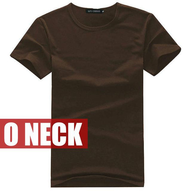 West Louis™ O-Neck Cotton T-Shirt Coffee / S - West Louis
