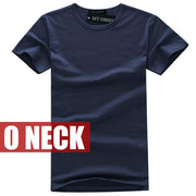 West Louis™ O-Neck Cotton T-Shirt Navy / S - West Louis