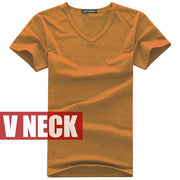 West Louis™ V-neck Cotton T-Shirt Orange / S - West Louis