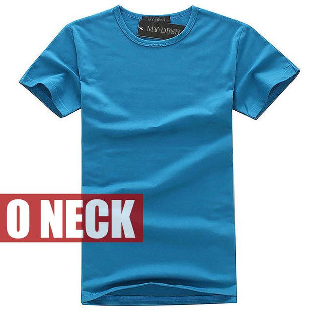 West Louis™ O-Neck Cotton T-Shirt Blue / S - West Louis