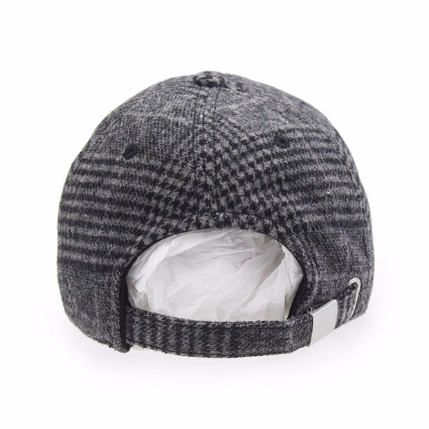 West Louis™ Plaid Woolen Baseball Cap