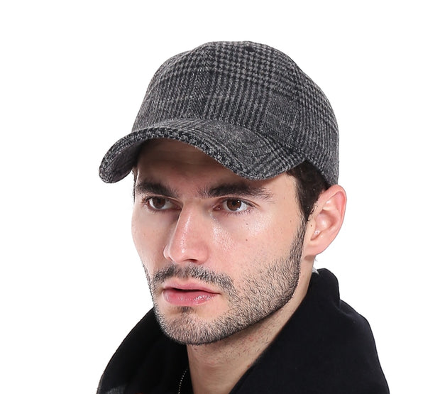 West Louis™ Plaid Woolen Baseball Cap