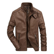 West Louis™ Classical Motorcycle Men Leather Jacket Brown / M - West Louis
