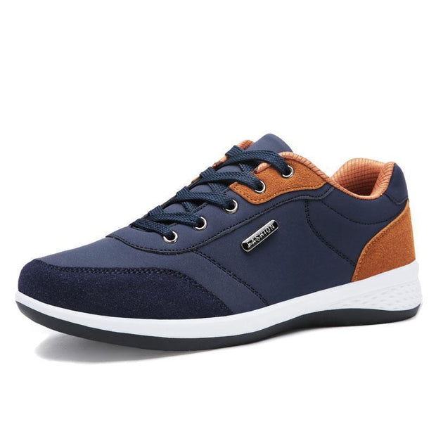 West Louis™ Lace-Up Microfiber Leather Sneakers  - West Louis