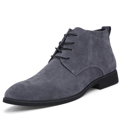 West Louis™ Genuine Ankle Boots Breathable High Top Shoes Gray / 6.5 - West Louis
