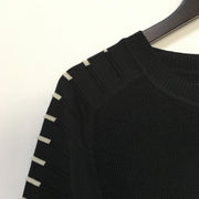 West Louis™  Round Neck Patchwork Quality Knitted Pullover  - West Louis