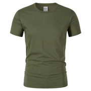 West Louis™ Summer High Quality Cotton T-Shirt Army Green / S - West Louis