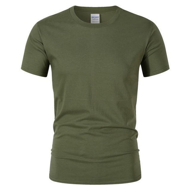 West Louis™ Summer High Quality Cotton T-Shirt Army Green / S - West Louis