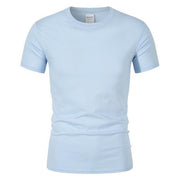 West Louis™ Summer High Quality Cotton T-Shirt Light Blue / S - West Louis