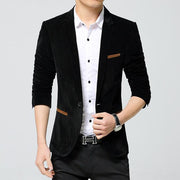 West Louis™ Business Autumn Linen Blazer Black / M - West Louis