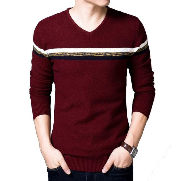 West Louis™ Casual Homme Pullover Wine Red / M - West Louis