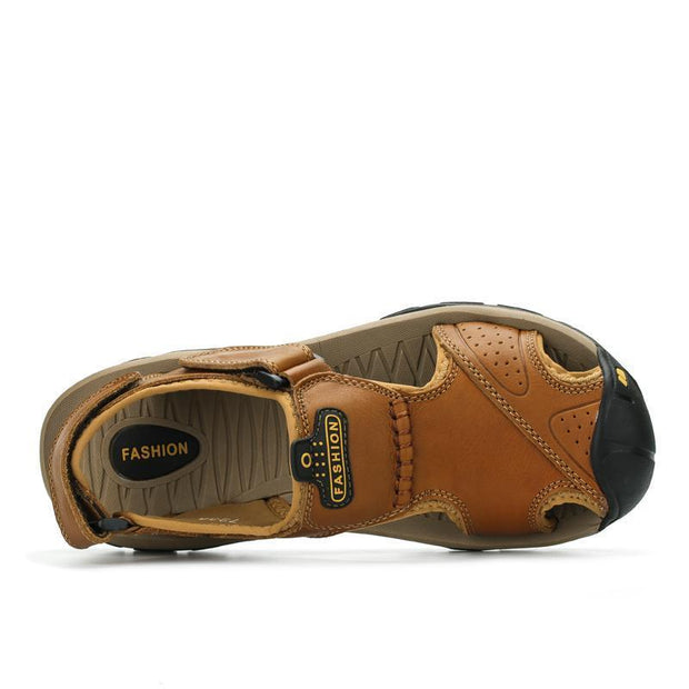 West Louis™ Genuine Leather Summer Sandals  - West Louis