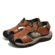 West Louis™ Genuine Leather Summer Sandals Brown / 6.5 - West Louis