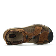 West Louis™ High Quality Genuine Leather Men Sandals  - West Louis