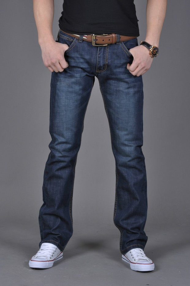 West Louis™ Denim Casual Blue Jeans  - West Louis