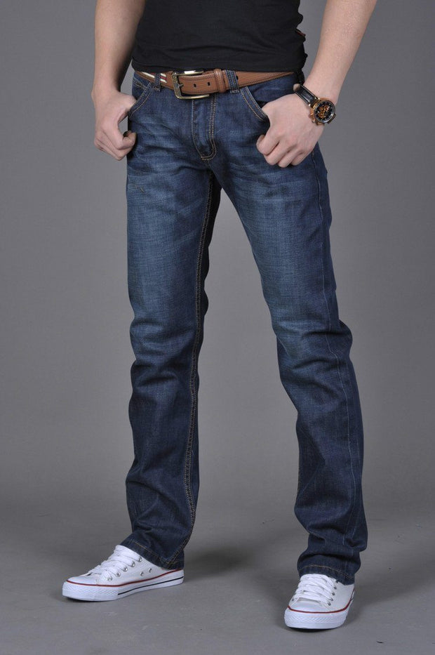 West Louis™ Denim Casual Blue Jeans  - West Louis