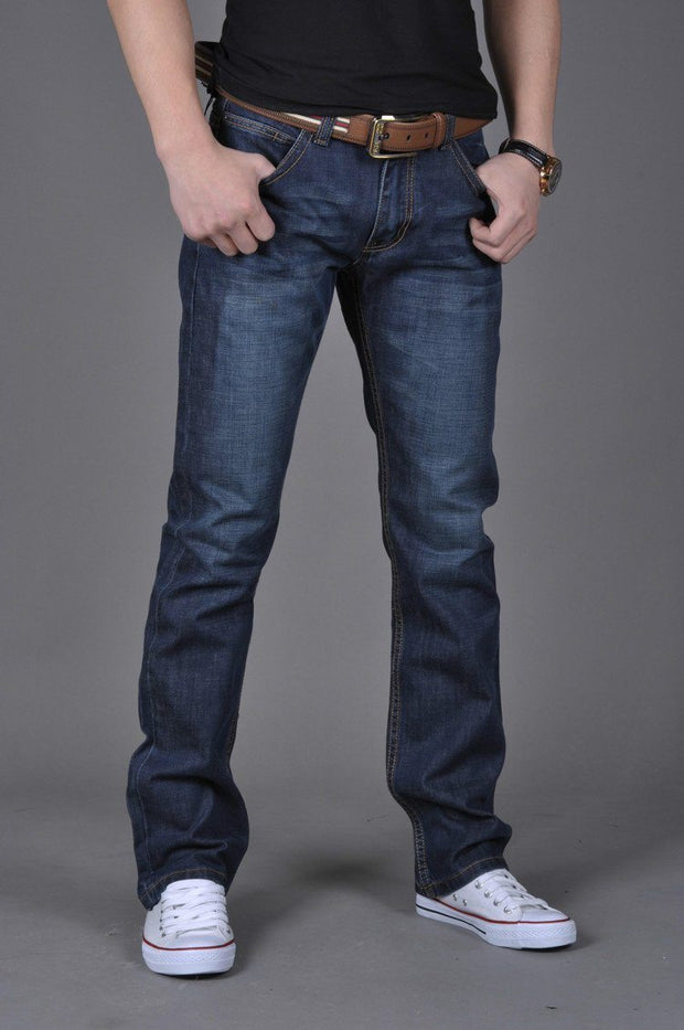 West Louis™ Denim Casual Blue Jeans  - West Louis