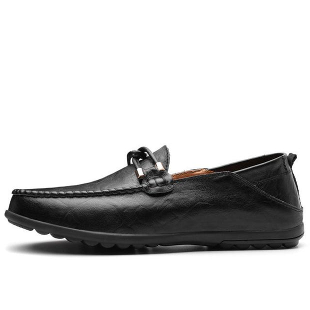 West Louis™ Casual Cow leather Moccasins Black / 5 - West Louis