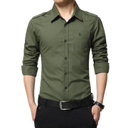 West Louis™ Full Sleeve Epaulet Shirt Green / XS - West Louis
