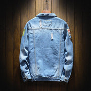 West Louis™ Spring Autumn Denim Jacket  - West Louis