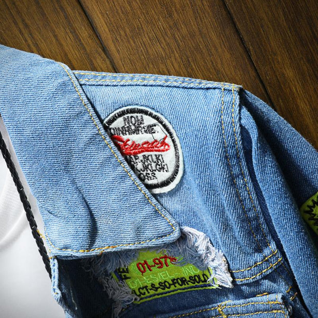 West Louis™ Spring Autumn Denim Jacket  - West Louis