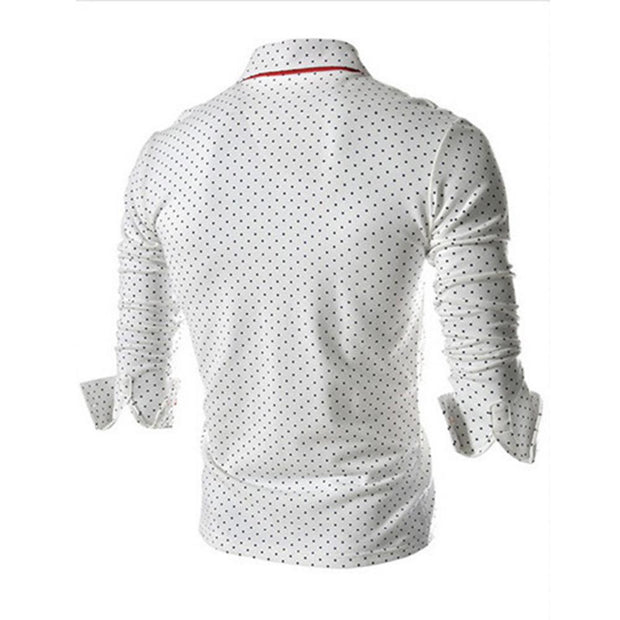 West Louis™ Polka Dot shirt collar Slim Fit Dress Shirt  - West Louis