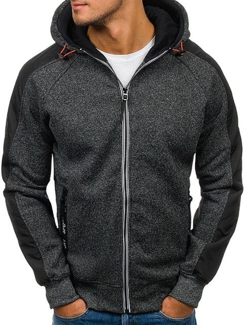 West Louis™ Hoodies Men Zipper Sweatshirt