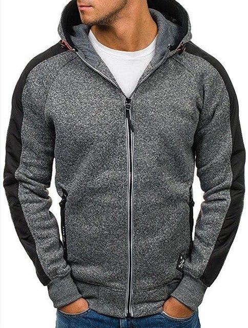 West Louis™ Hoodies Men Zipper Sweatshirt