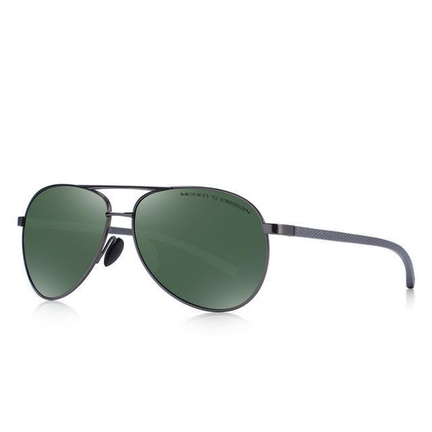 West Louis™ Classic Polarized Pilot Sunglasses Green - West Louis