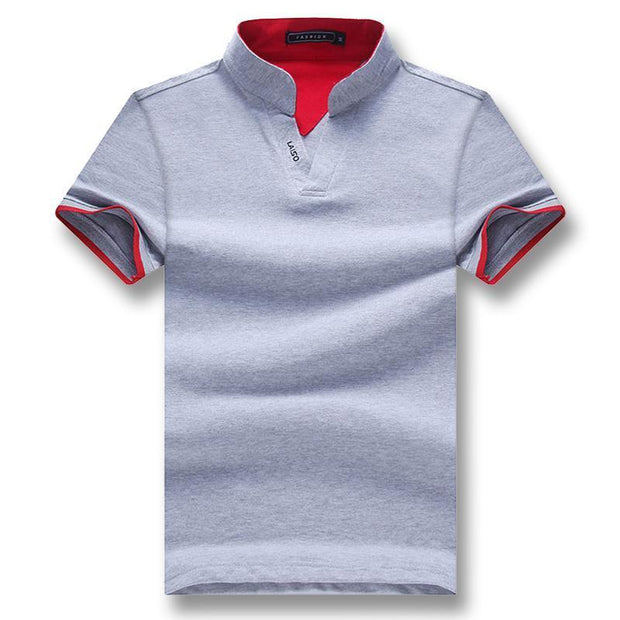 West Louis™ Summer Short Sleeved Turn Down Collar Polo Shirt  - West Louis
