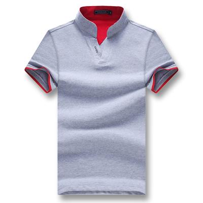 West Louis™ Summer Short Sleeved Turn Down Collar Polo Shirt Gray / XL - West Louis