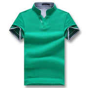 West Louis™ Summer Short Sleeved Turn Down Collar Polo Shirt Green / XL - West Louis