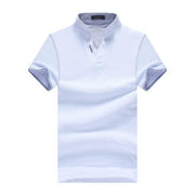 West Louis™ Summer Short Sleeved Turn Down Collar Polo Shirt White / XL - West Louis