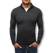 West Louis™ Knitwear Slim Fitted Pullover Dark Gray / L - West Louis