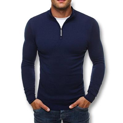 West Louis™ Knitwear Slim Fitted Pullover Navy / L - West Louis