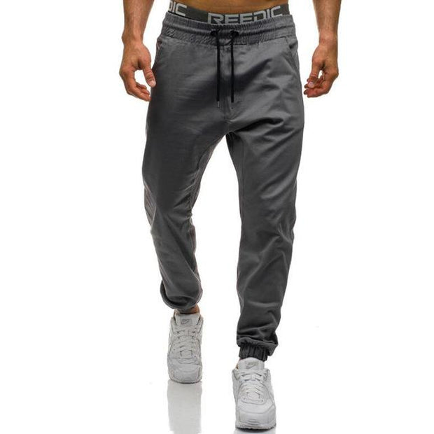 West Louis™ Designer Elastic Joggers Grey / XL - West Louis