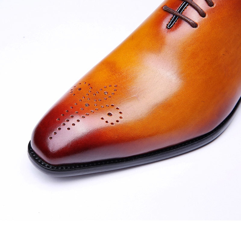 West Louis Whole Cut Plain Oxford Dress Shoes Brown / 12 West Louis Whole Cut Plain Oxford Dress Shoes Brown / 12