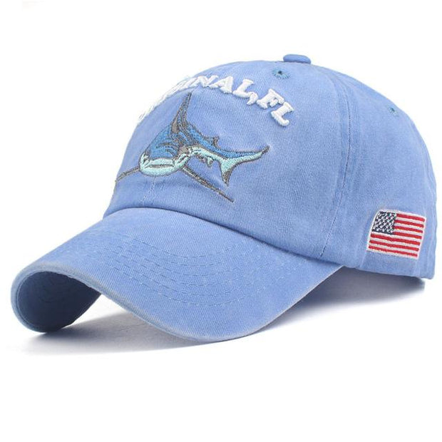 West Louis™ Washed Cotton Baseball Cap Sky Blue / One Size - West Louis