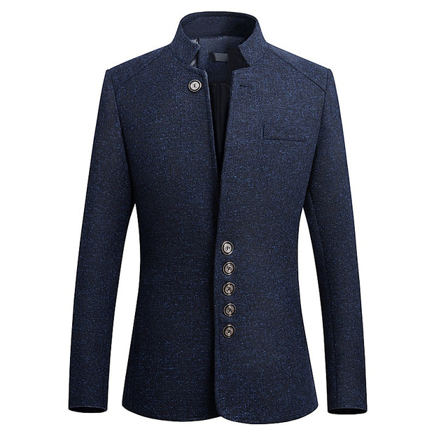 West Louis™ England Style Business Stand Collar Blazer