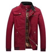 West Louis™ Stand Collar Zipper Coats Red / M - West Louis